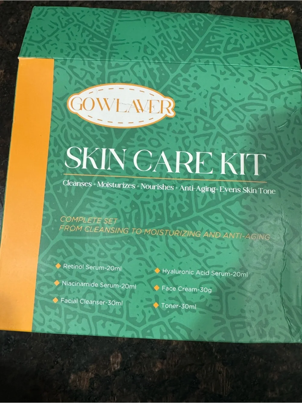 Hydrating Green Skin Care Kit - Cleanser & Exfoliant for Women
